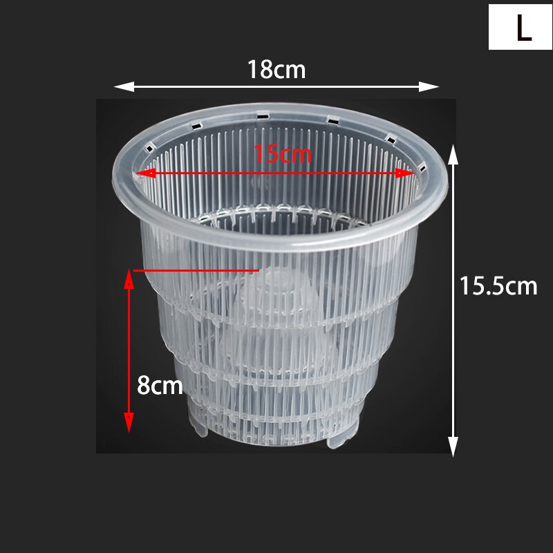 Meshpot 4/5/6 Inch Clear Orchid Pot With Holes Plastic Flower Pot Flower Beds Flower Seeds for Garden Pots for Plants