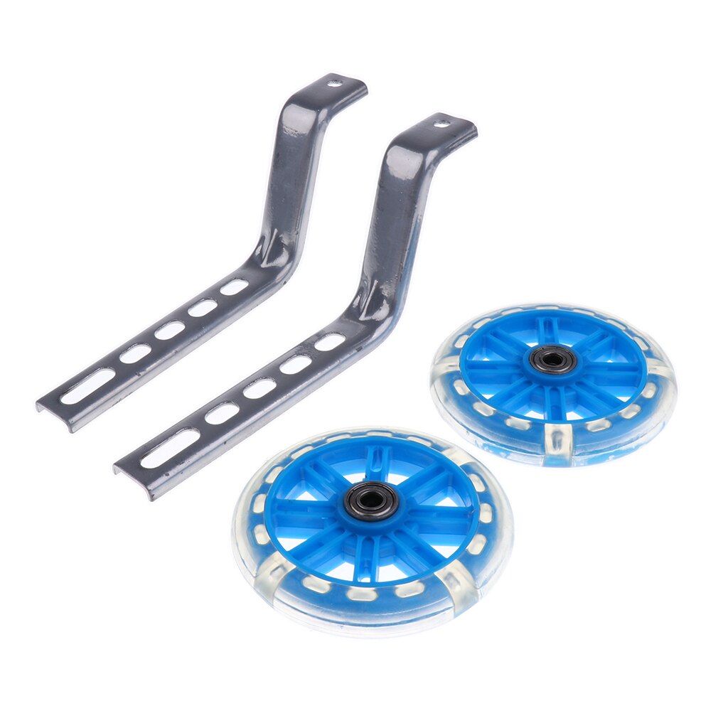 Kids Children Bicycle Bike Cycle Training Wheels Stabilisers 12-20'' Inch with LED Flashing Light: Blue