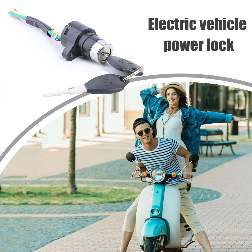 Elektrische Deurslot Sleutelschakelaar Universele Elektrische Fiets Scooter Voeding Lock Toets Schakelaar E-Fiets Accessoires
