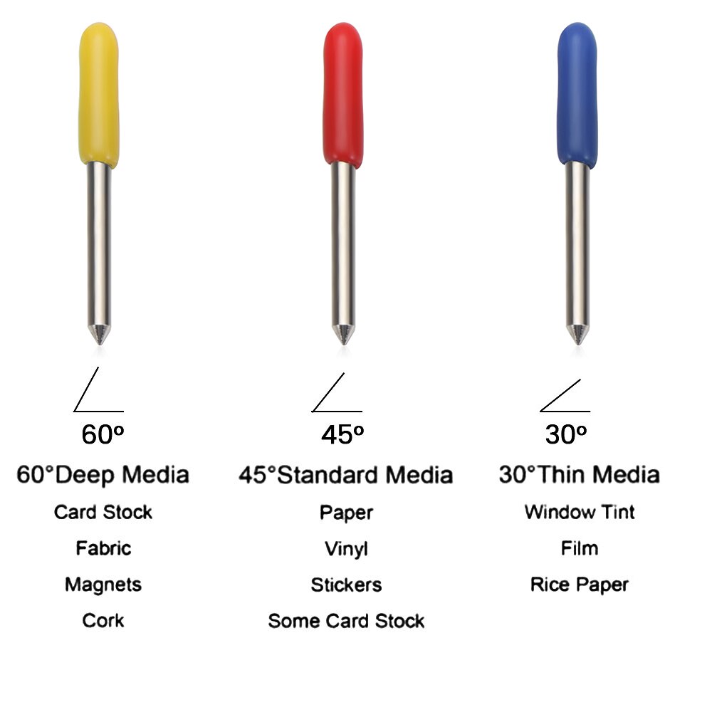 15/20Pcs/Box 30/45/60 Degree Roland Lettering Blade Carbide Plotter Cutter Fabric Vinyl Cutting Maker Machine Milling Bit