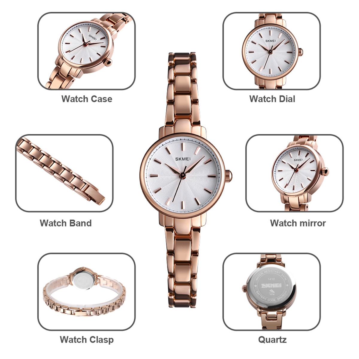 Stainless Steel Belt charming women Watch Classic Minimalist Alloy Analog ladies waterproof Quartz wrist watches