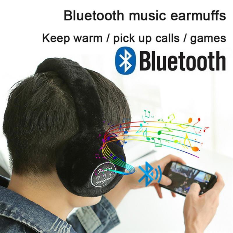 Wireless Bluetooth Headphones For Women Girl Warm Fluffy Earmuff Headphone Winter Warm Earphones Common Headphone