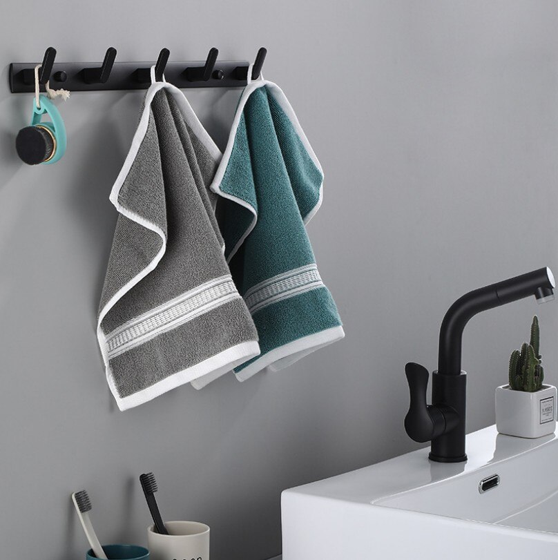 Zwart Wit Gewaad Haak Badkamer Handdoek Haken Handdoeken Zak Hoed Haak Wandmontage Kleding Coat Hook Muur Hanger Badkamer Hardware