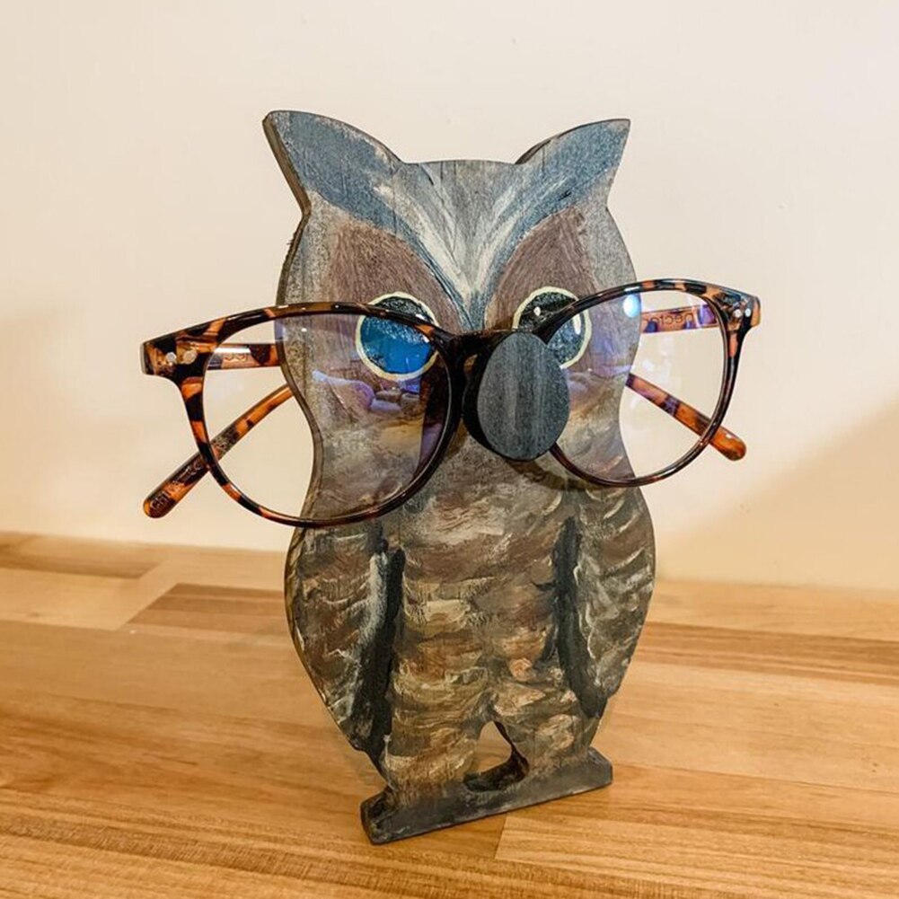 Porte-lunettes en bois sculpté à la main, support de lunettes de soleil, décoration de la maison,