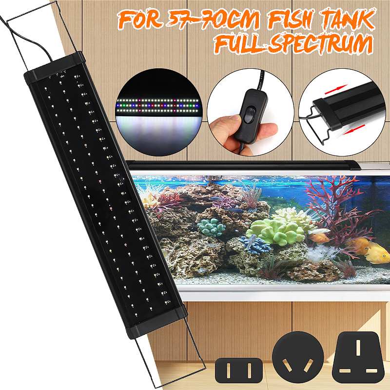 78LED 18W 55cm RGB Aquarium Licht Volledige Spectrum Aquarium Plant Marine Voor 65-70CM Vis tank