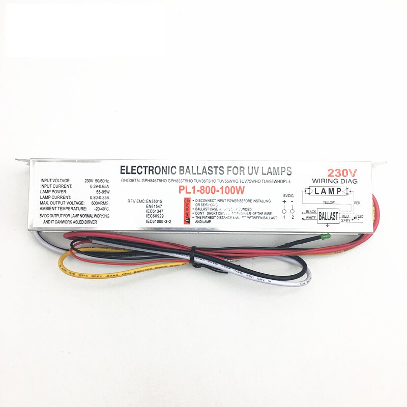 220V 230V 21-40W 55W-95W Elektronische Ballast Gewijd Led Driver DC5V Uitgang gelijkrichter Voor Ultraviolet Lamp Uv Kiemdodende Licht