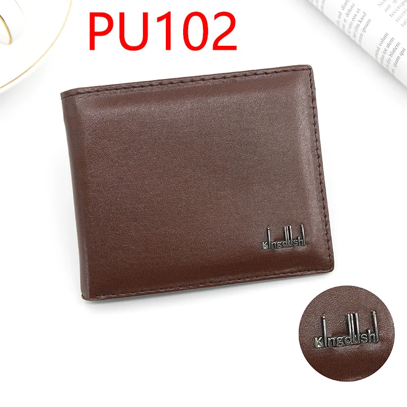 Men Business Bifold Wallet Men's PU Leather Credit ID Card Holder Case Solid Purse Pockets Bags carteira portfel cartera hombre