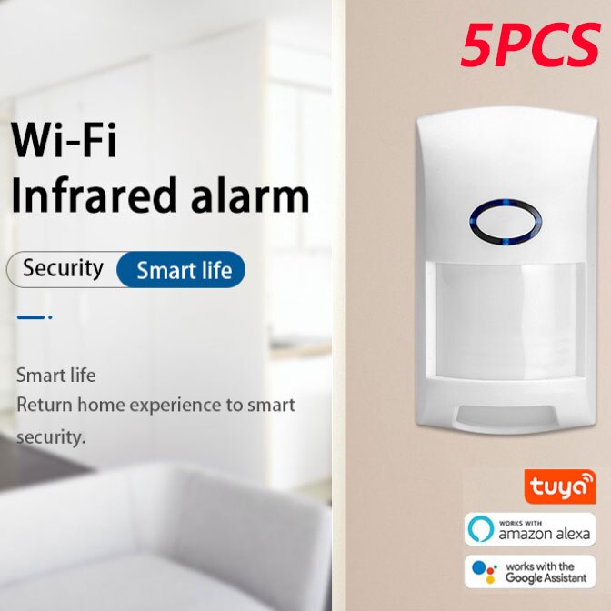 Tuya Smart Life WiFi Infrared Detectors Motion Sensor Alarm With Alexa Google Home Smart Human Body Sensors Smart Home Gadgets