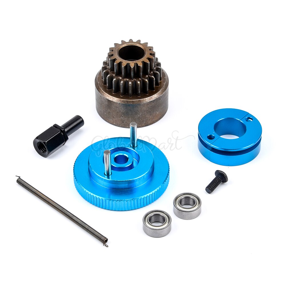 1Set Complete Flywheel Clutch bell 16T / 21T &amp; Shoes Spring Ball Bearings Nitro Engine Parts For HSP 1/10 Buggy Truck Truggy