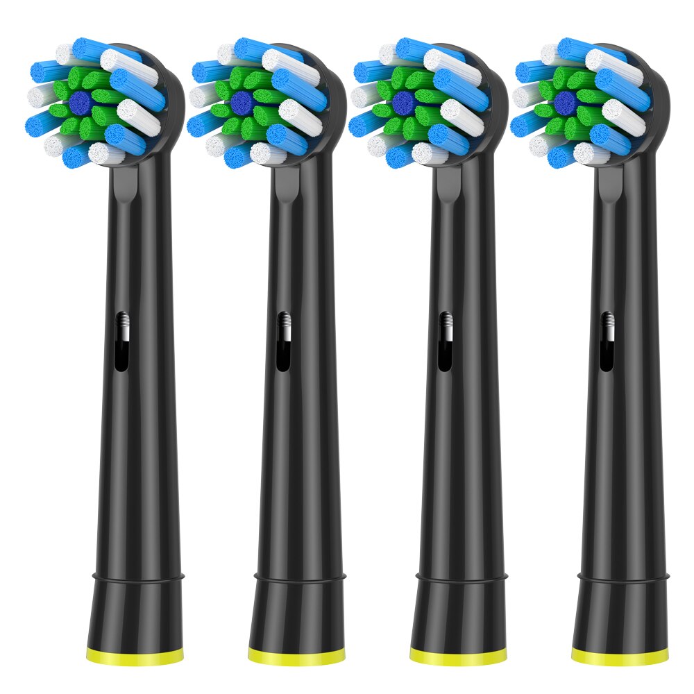 EB50 EB20 Dual Clean Opzetborstels Voor Oral B D12 D16 D100 Cross Actie Floss Action Elektrische Tandenborstel Heads zwart: HB50