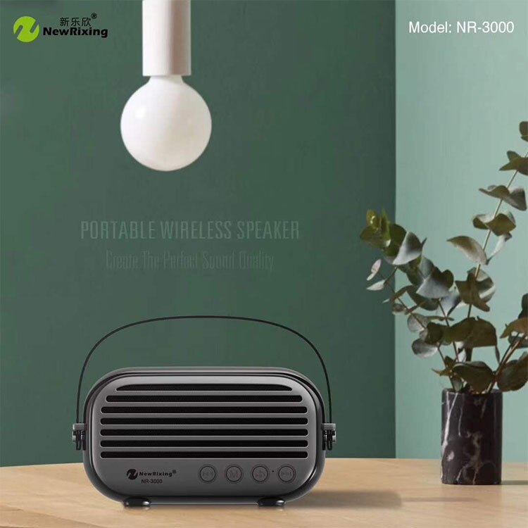 Bluetooth Speaker Retro Draadloze Outdoor Draagbare Subwoofer Radio Kaart Draagbare Usb Audio