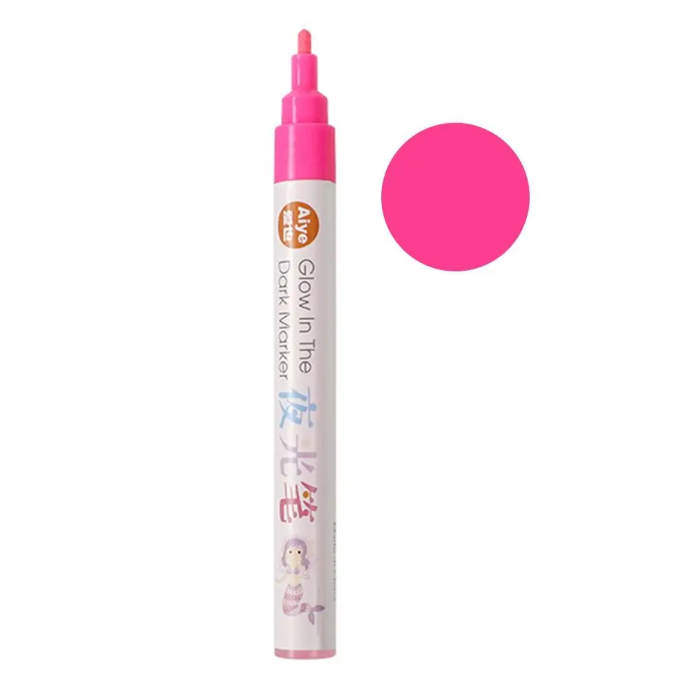 Kreatywny 8-kolorowy świecący długopis świecący w ciemności DIY graffiti znacznik ręcznie malowany długopis fluorescencyjny szkolne materiały biurowe: FIOLETOWY