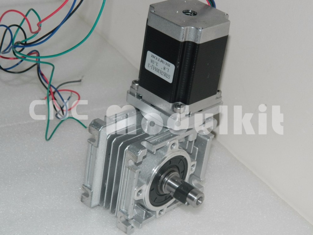 NMRV030 Worm Gear Worm Reducer Nema 23 Stepper Motor Turbine 57 x 57 Reducer Gearbox Output Shaft 14mm Planet Motor CNC MODULKIT
