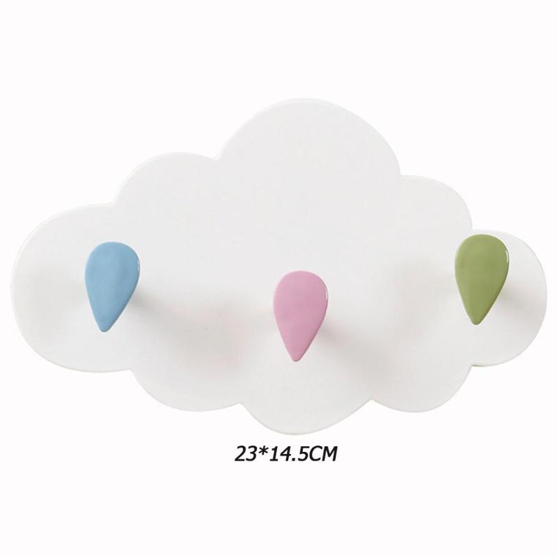 Colgadores creativos en forma de Luna y nube, colgador para llaves montado en la pared, colgador para llaves, colgador para toallas y abrigos autoadhesivo: A
