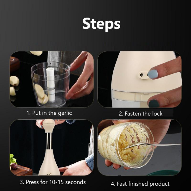 Elektrische Knoflook Grinder Portable Eten Pers Bowling Vormen Mincer Kruiden Stamper Chili Vlees Spice Chopper Keuken Accessoires