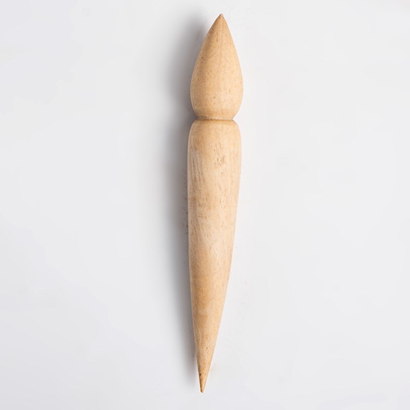 Pottery Spout Modifier Teapot Wooden Pot Crafts Modeling Repair Tool Wooden Double-head Punch Manual DIY Pottery Tool