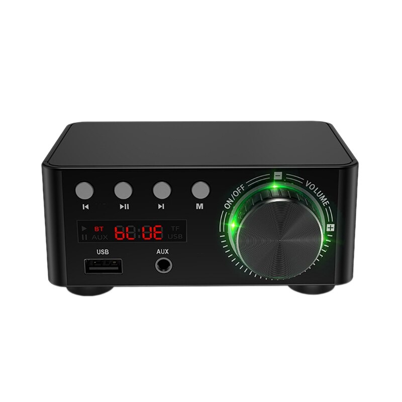 50W x 2 Mini classe D stéréo Bluetooth 5.0 amplificateur TPA3116 TF 3.5mm USB entrée Hifi o ampli maison pour Mobile/ordinateur/ordinateur portable