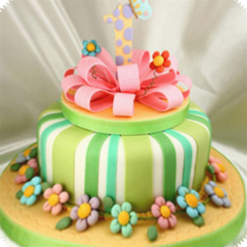 Fondant Strip Ribbon Cutter Sugarcraft Cake Decorating Tools Plastic Cake Rolling Pin Embosser Roller Set DIY Baking Cake Tools