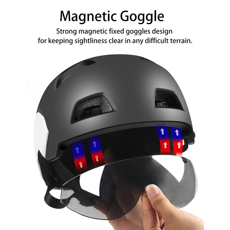 Men Women Ultralight Cycling Helmet MTB Mountain Road Bike Helmet with Goggles Breathable Integrally Molded GUB V3