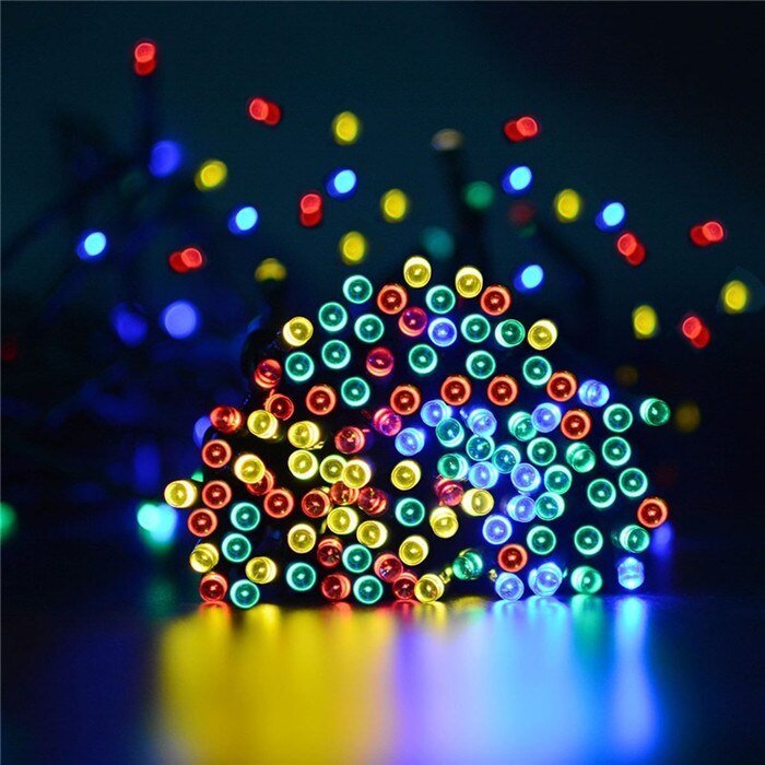 22 M 200 LED Solar Fairy Lights String Waterproof Solar Power Christmas Light Outdoor Garden LED Solar Lamp Decoration: multicolor / 7M 50LED