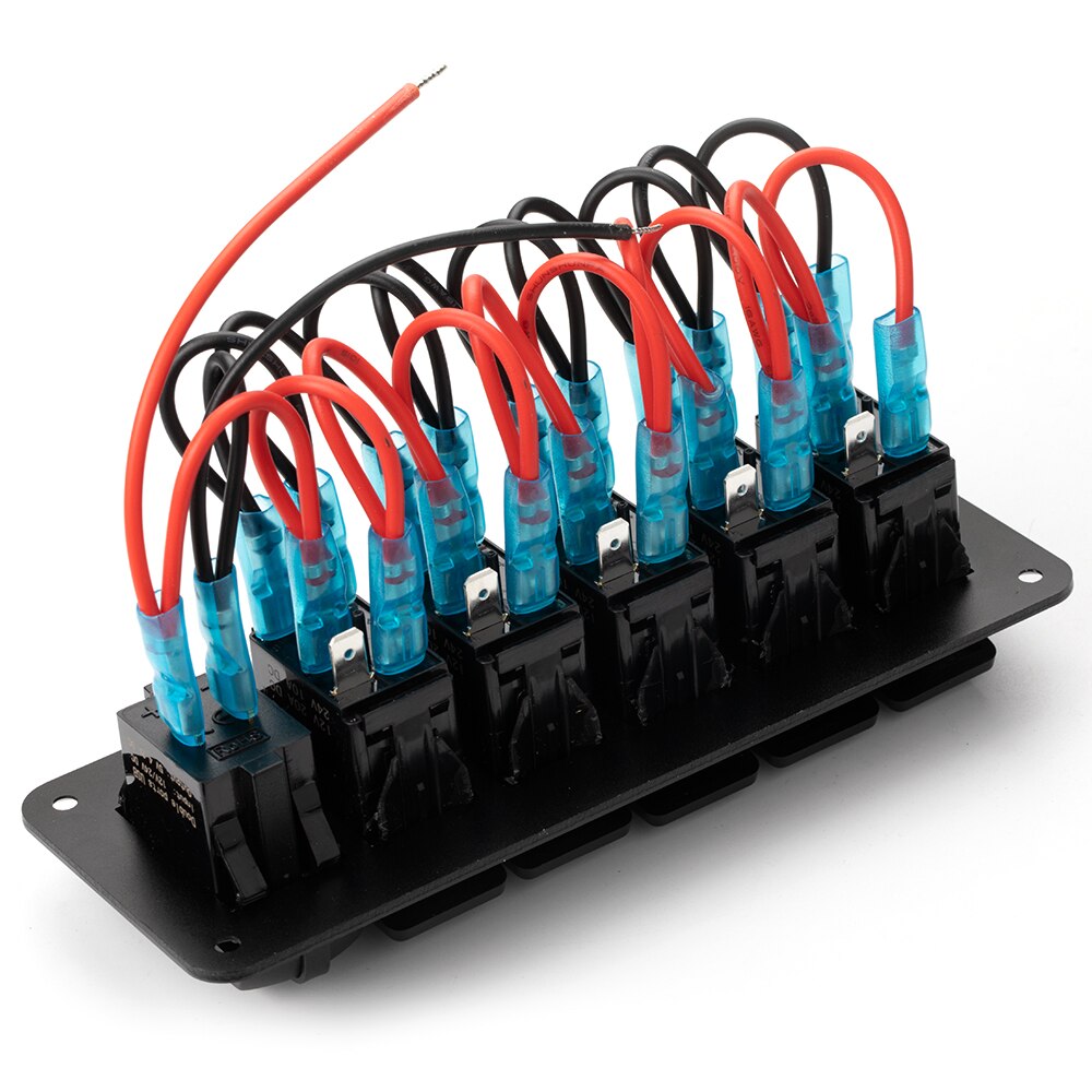 2 3 4 5 6 8 Gang Led Rocker Switch Panel Met Voltmeter 4.2A Dual Usb Rocker Stijl Fast Charger voor Auto Marine Boot Waterdicht