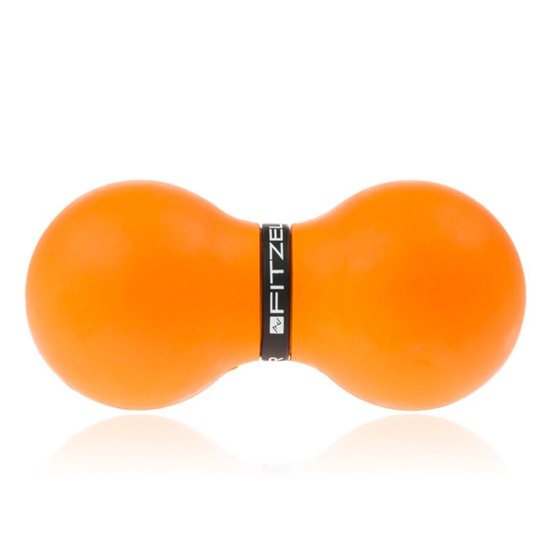 Bola de masaje Plantar bolas tipo cacahuete equipo de Fitness Bola de masaje de hogar relajante músculo mano Meridiana por película bola cuello y S: Orange Rubber Conjoined Ball