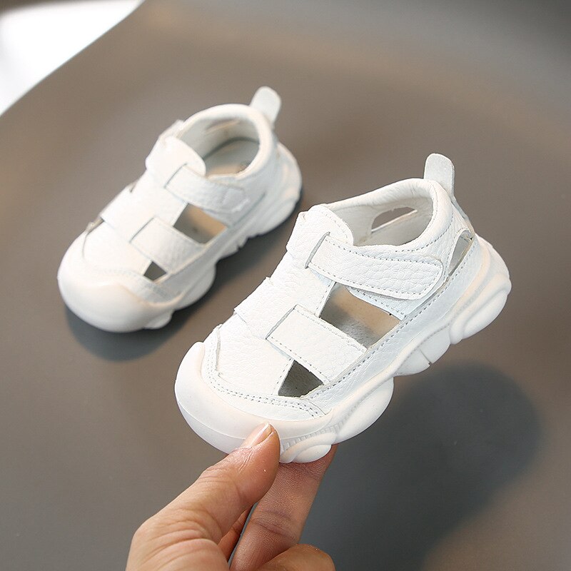 2020 del bambino Delle Ragazze Dei Ragazzi di Estate Sandali Bambini Inferiore Molle Bambini Anti-collisione Non-slip Casual Sandali Da Spiaggia Bambino del bambino del bambino Scarpe: WHITE / 17(Insole 13.0cm)