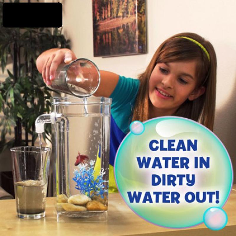 Self Cleaning Aquarium Fish Bowl With LED Light Ecological Aquarium Mini Betta Fish Tank Incubator Fish Bowl For Kid