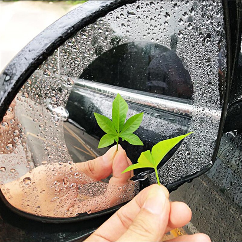 2PCS Universal Car Rearview Mirror Anti-Fog Membrane Waterproof Rainproof Car Mirror Window Protective Film Car Sun Shade TSLM2