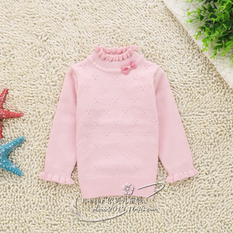 winter girls' sweaters 6-12 years children sweaters B1258: pink / 7