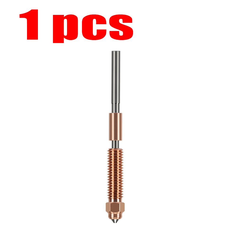 For Creality K1C Nozzle All-in-one Copper Titanium Nozzles High Flow Upgraded K1C K1 Max Nozzle 0.4/0.6/0.8mm For Ender-3 V3: 2.5mm / Red