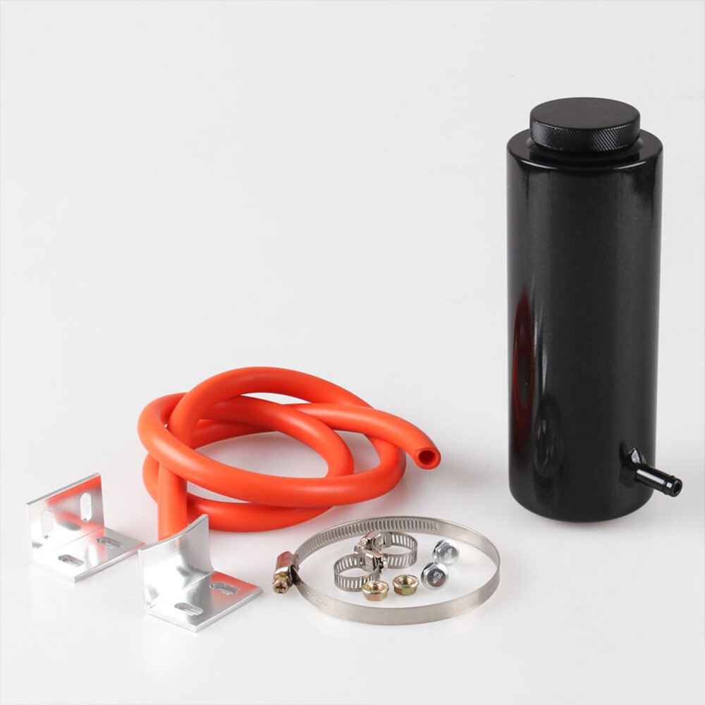 800ml Modification Coolant Overflow Tank Aluminum Coolant Reservoir Bottle Radiator Coolant Tank (Black)