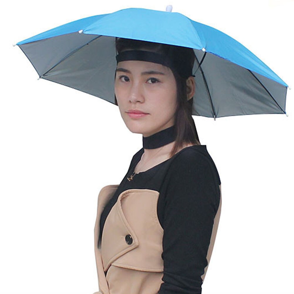 plegable para exteriores, sombrilla para la cabeza para adultos, gorro de sombreros, paraguas para uso doméstico – Grandado