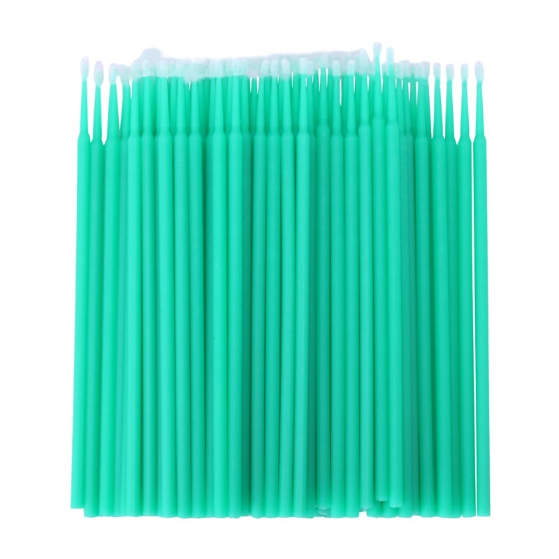 100 Pcs Micro-Borstel Wegwerp Materialen Tand Applicators Medium Fijne: Light green