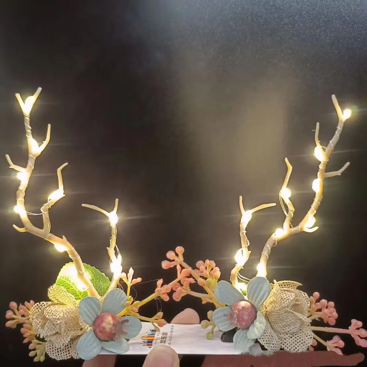 Pinzas para el pelo con luz LED, horquillas de Navidad con astas de reno, tocado para , niña, niño, Adulto, Festival de boda, 10 pares: plum
