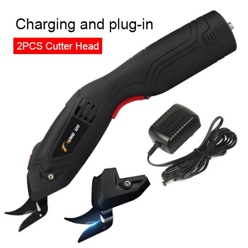 Tijeras eléctricas multiusos para tela de cuero corte de tela, tijeras de mano de costura de tela sin cable recargable: Set 4
