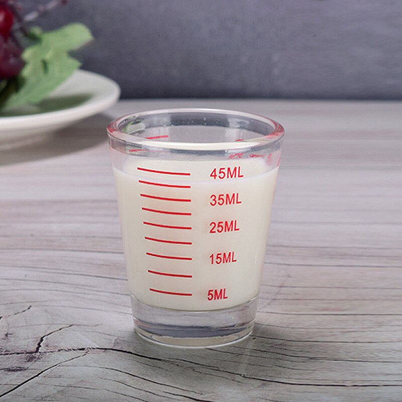 30/45 ml glass målebeger med vekt forsyninger espresso skudd glass flytende glass unse kopp kjøkken måleverktøy