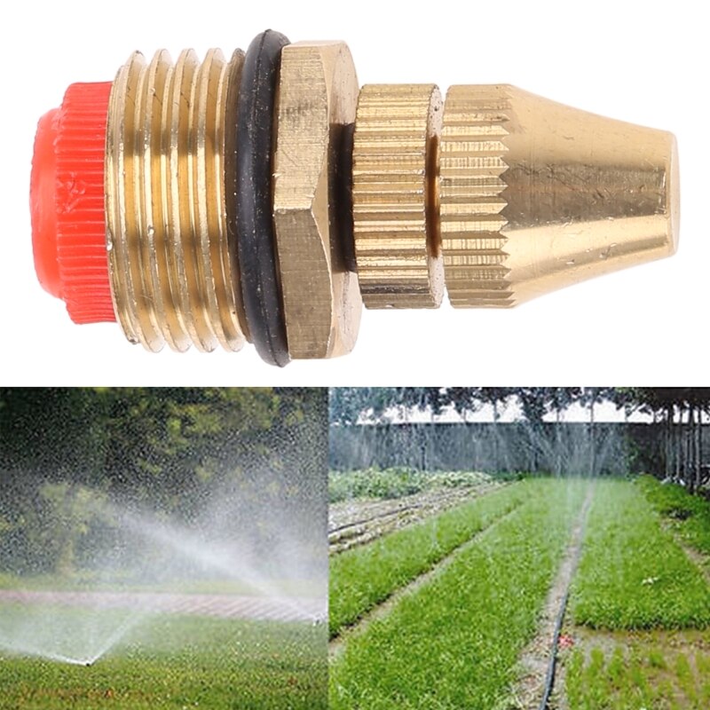 1/2 &quot;Verstelbare Waterstroom Messing Spray Misting Nozzles Sproeikop Tuin Gazon