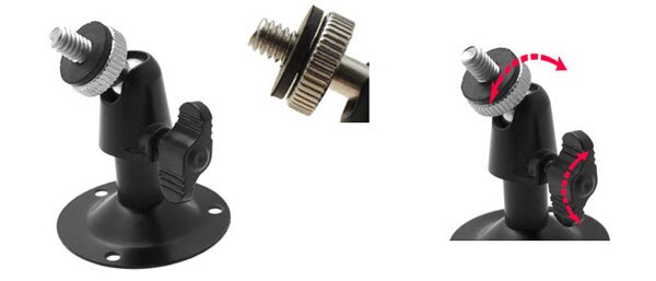 2X Swivel Wall Mount Holder CCTV Bracket Stand for Security Camera Camcorder Video