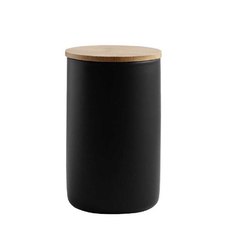Recipiente de almacenamiento de utensilios de cerámica, recipiente de café con tapa para alimentos, productos secos, cocina, A1