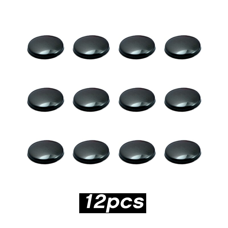 12pcs Univeral Car Door Lock Screw Protector Cover Accessories For Toyota avensis auris hilux Corolla Camry RAV4 Prius Hilux TRD: black