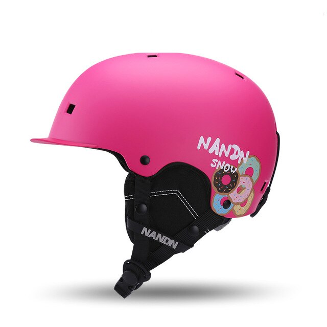 Winter freundlicher Ski Helm Integral- geformten Skifahren Helm Jungen Mädchen Schnee Helm freundlicher Sicherheit Skateboard Ski Snowboard Helm: Rose 11 / S