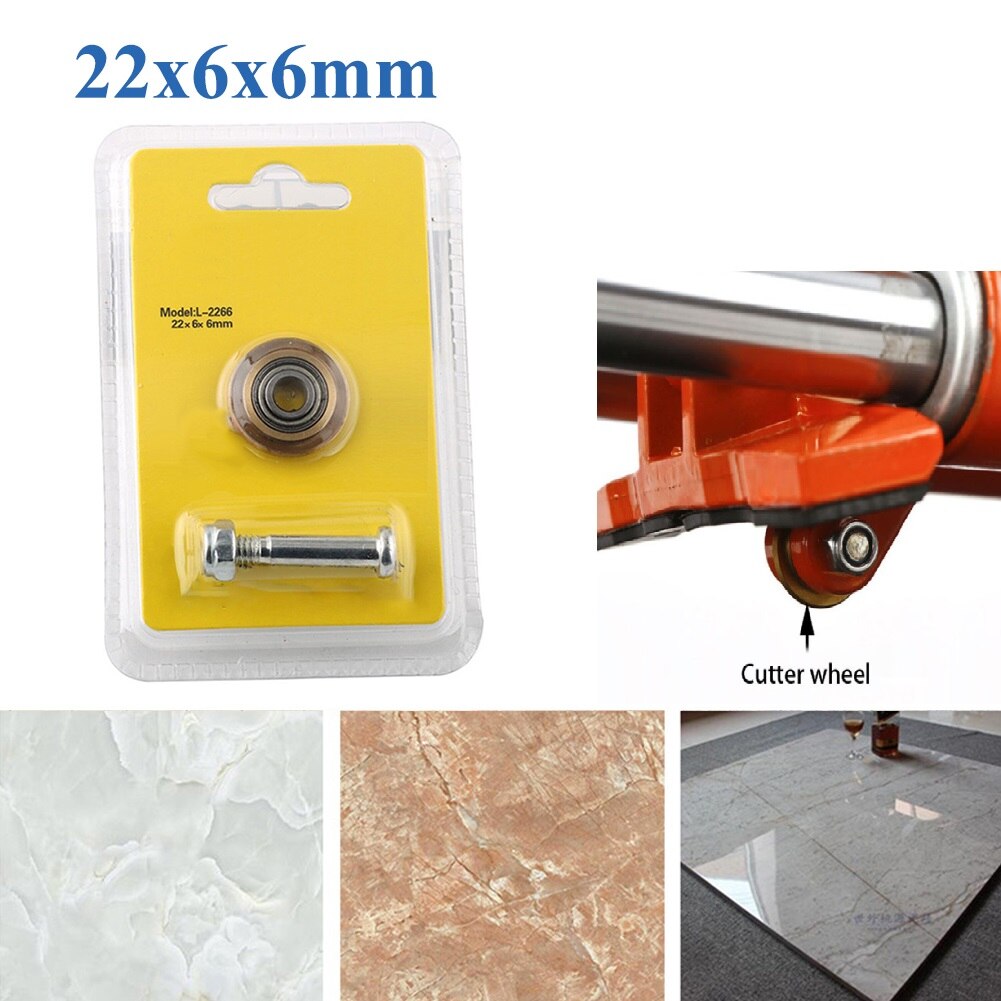 22*6*6mm Rotary Bearing Wheel Replacement For Cutting Machine Tile Ceramic Cutter Spare Accessories Tungsten Carbide