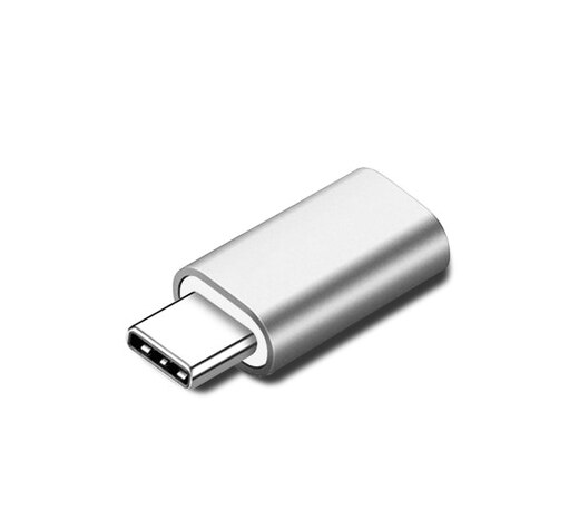 Para iluminación de 8 pines a USB C tipo-c Cable adaptador cargador conector de carga para Samsung S9 S8 Plus Huawei P20 Pro Mate 20 10 Lite: Plata