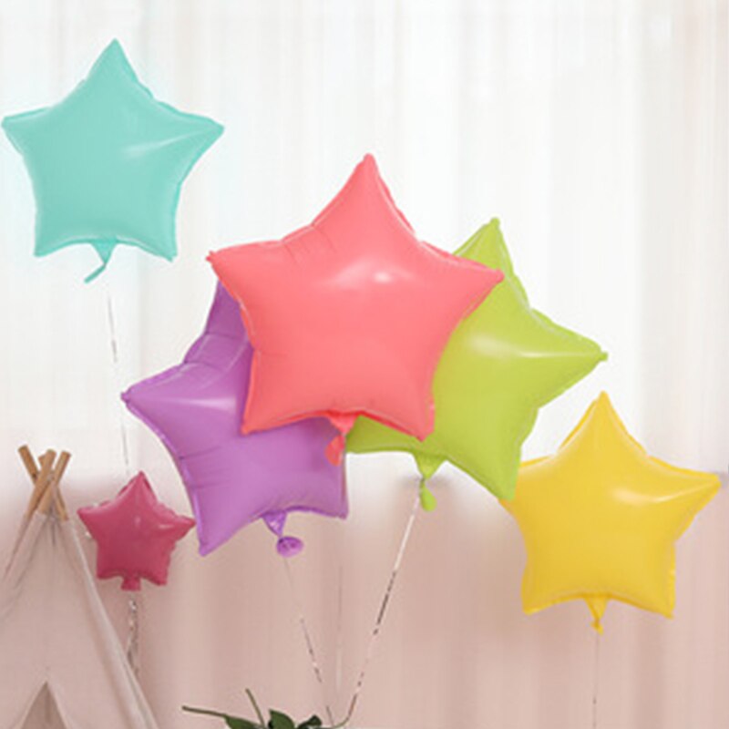 Globo de película de aluminio en forma de corazón, película de aluminio pentagrama, Globos de helio, decoración para , suministros de decoración, navidad