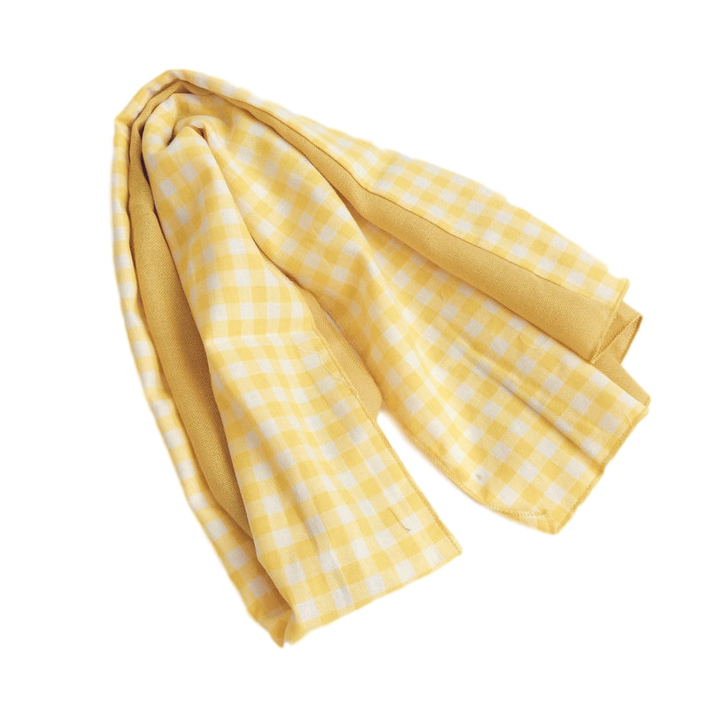 Écharpe à carreaux pour enfants, en coton, pour printemps et automne, pour filles et garçons, accessoires pour bébé: Jaune