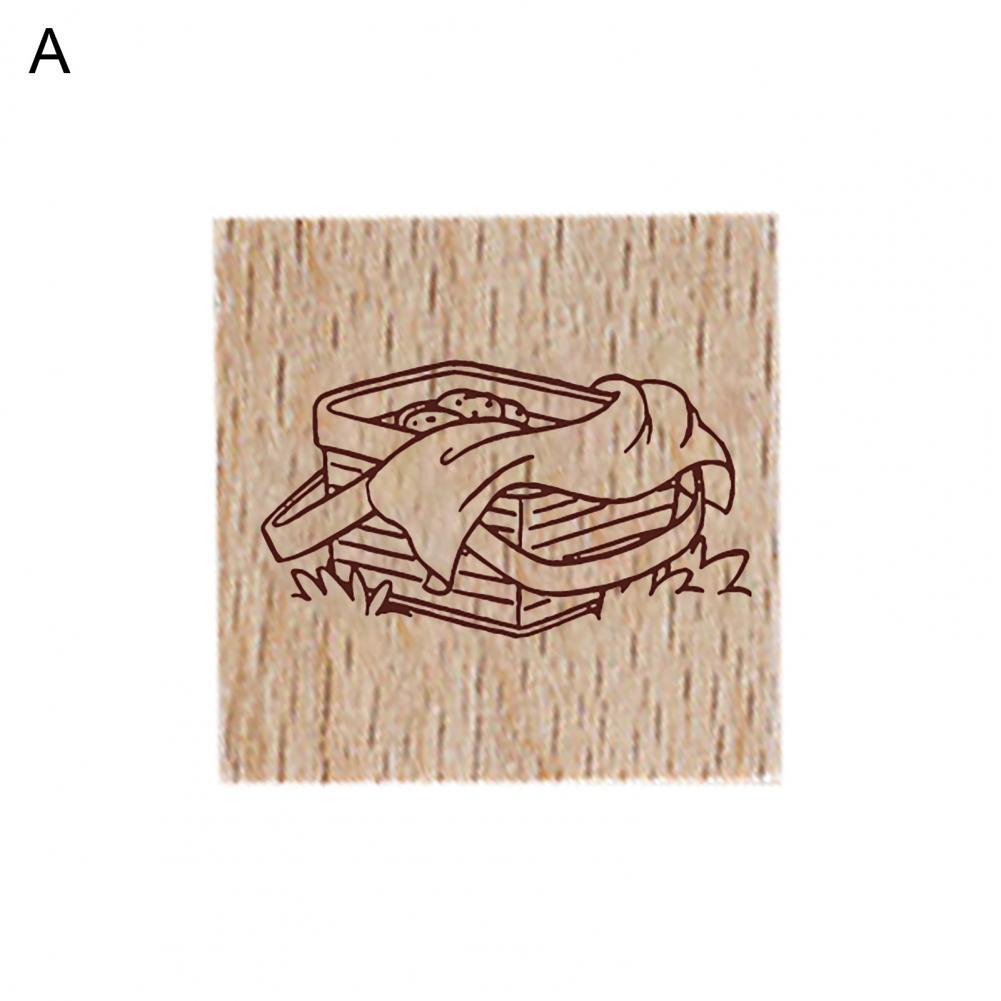 Stamp Seal Mold Three-dimensional Carving Portable Safe Handbook Diary Wooden Stamp Stamp Seal for Handicraft: A