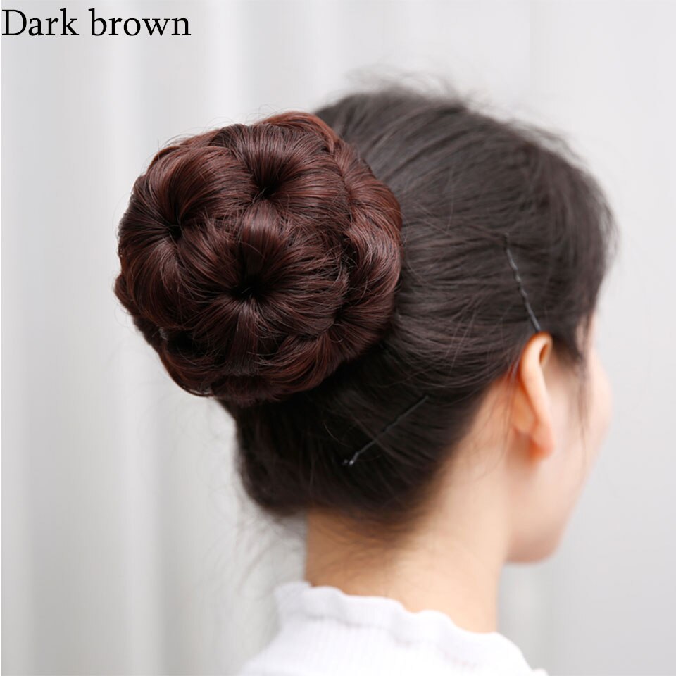 AOSIWIG Hair Curly Chignon Bun Donut Clip In Hairpiece Extensions For Women Synthetic High Temperature Fiber Chignon: #33