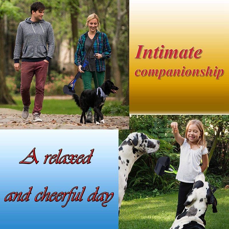 Foldable Pet Poop Waste Picking Rake Portable Long Handle Is Easy to Use, Can Be Used for Grass and Soil Picking 2 Pack