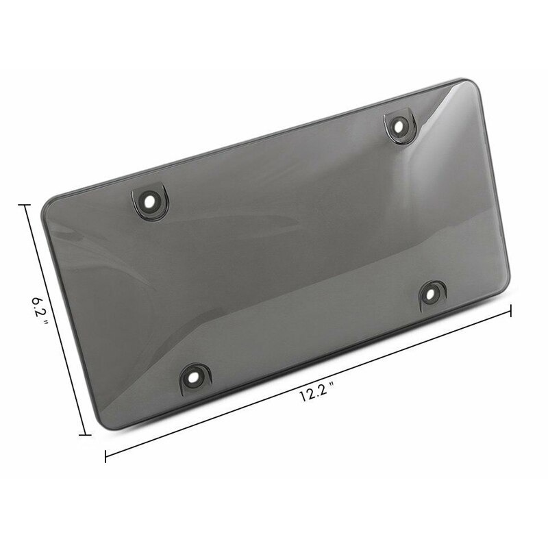 2 uds. Conjunto de montaje de cubierta de escudo de parachoques de marco de soporte de placa de matrícula negra + tornillos